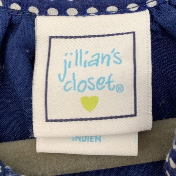 Jillians Closet Dress Baby 3-6M Navy Polka Dot Smocked Ruffle Cute Boho Event - Picture 6 of 8